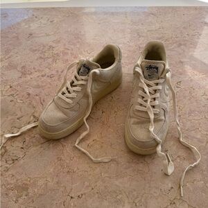 Nike X stussy Air Force 1’s in fossil canvas - worn. Men’s size 7